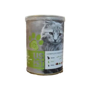 کنسرو400 گرمی خوراک ترکیبی گربه بالغ گوشت مرغ وسالمون و کدو(پک 6 عددی)