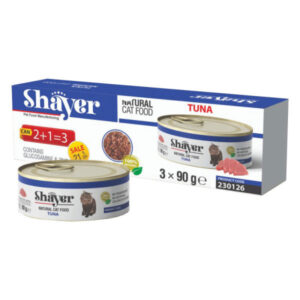 شایر پک 3 تایی نچرال گربه 90 گرمی - ماهی تن(پک 12 عددی)