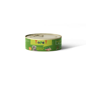 کنسرو نچرال گربه تاپ پت 80 گرمی مرغ و آلوئه ورا